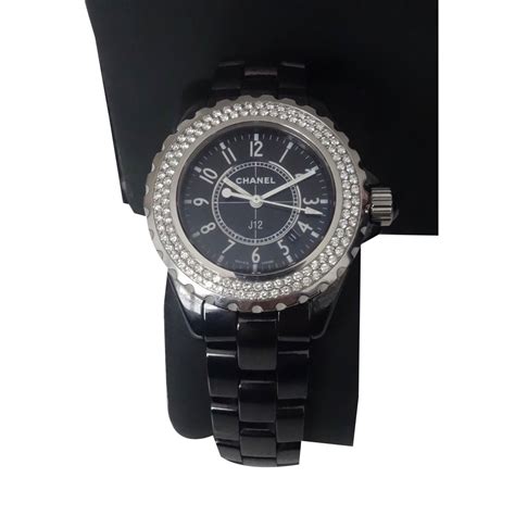 montre chanel j12 diamant noir|chanel j12 diamond test.